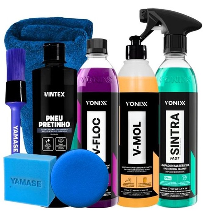 Kit Shampoo V-Floc V-Mol Limpador Sintra Fast Vonixx Pretinho Vintex