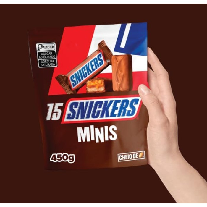 Chocolate Snickers Original Minis 15Un