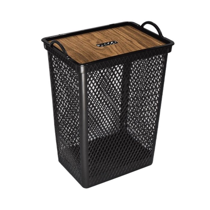 Cesto De Roupas Multiuso Telado Com Tampa Basculante 49L