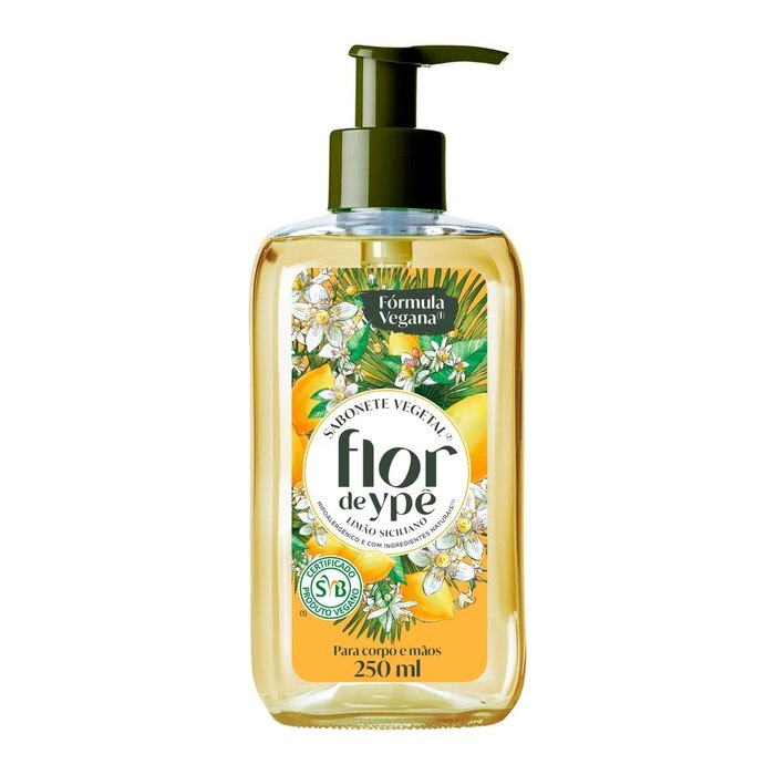 Sabonete Líquido Vegetal Flor de Ypê Limão Siciliano 250ml