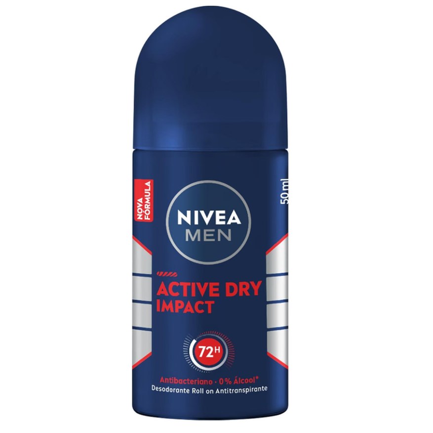 [10 UNIDADES] NIVEA MEN Desodorante Antitranspirante Roll On Masculino Dry Impact 50ml