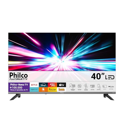 Smart Tv 40" Philco Roku Tv HDR10 Dolby Áudio, P40CRA