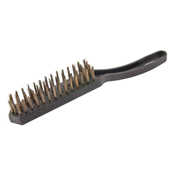 Escova Manual Com Cerdas De Aço 4 Fileiras Com Cabo De Plástico Vonder
