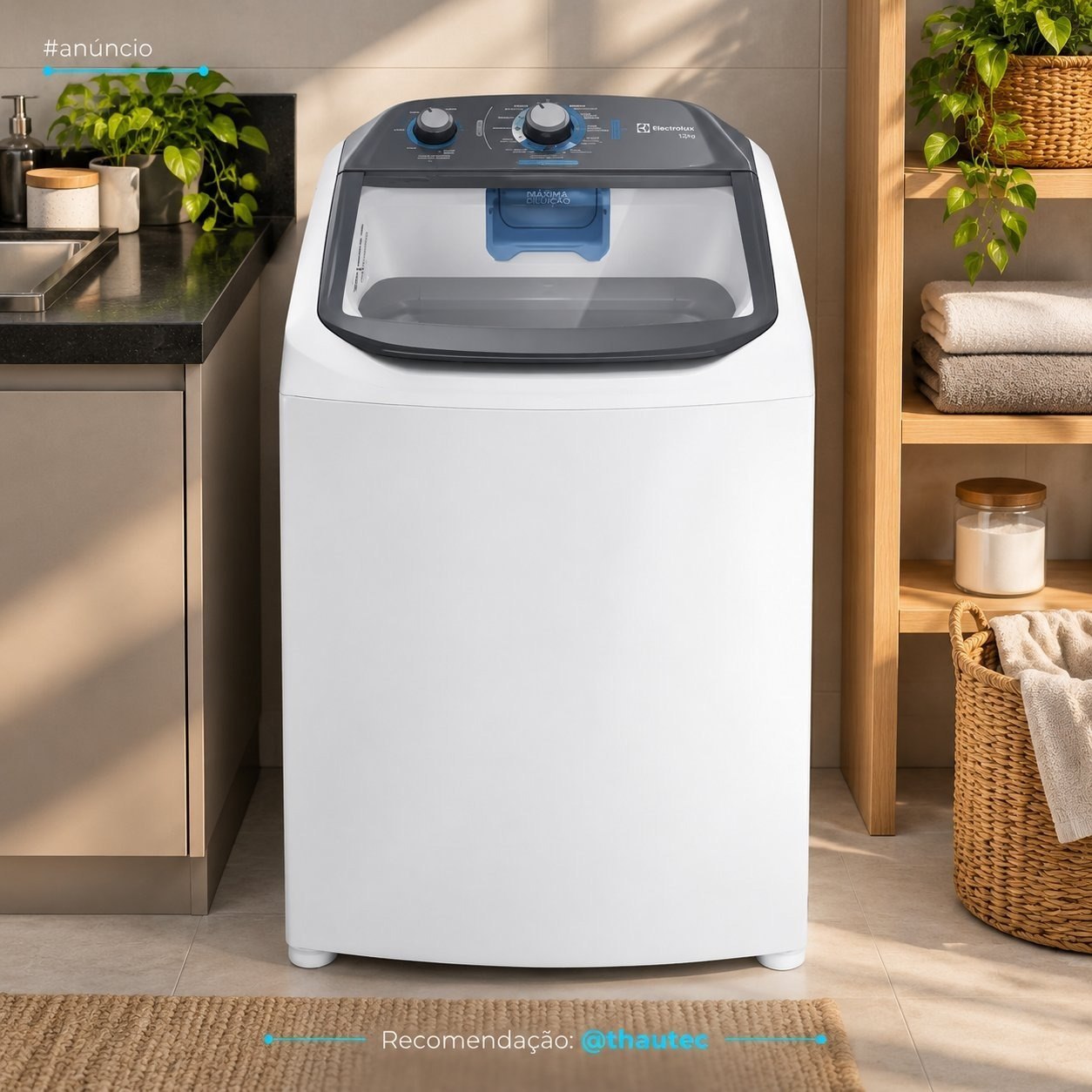 Máquina de Lavar Electrolux 13kg Cesto Inox Branco 110V (LDA13)