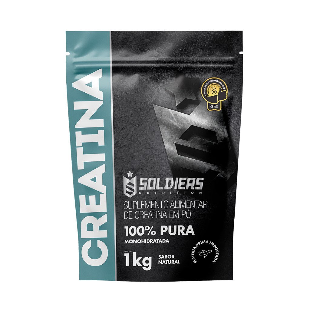 Creatina 1kg Suplemento Monohidratada em pó 100% Pura Soldiers Nutrition