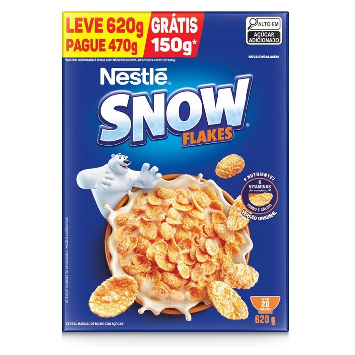 Snow Flakes Cereal Matinal Tradicional Leve 620G