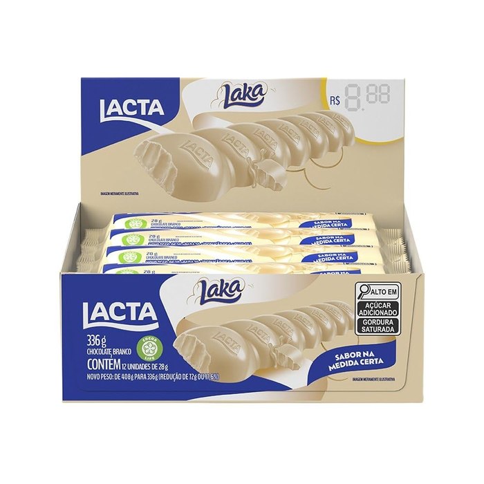 Chocolate Lacta Laka com 12 Unidades de 28g