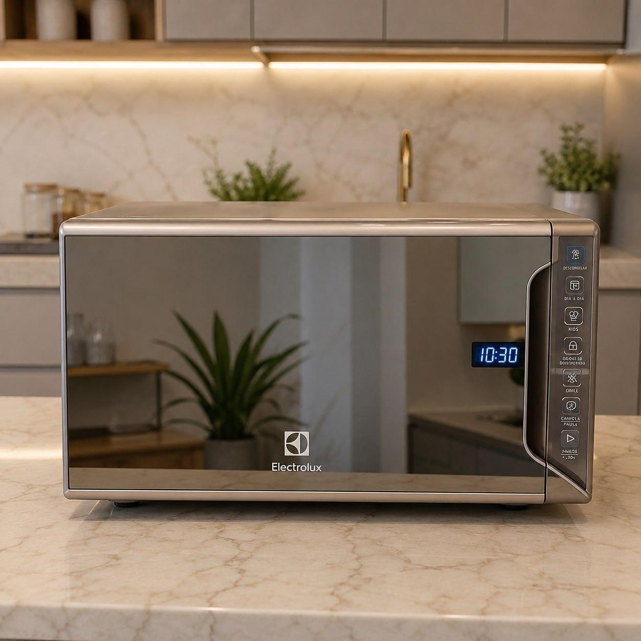 Micro-ondas Electrolux 31L cor Inox Espelhado com Painel Integrado e Função Tira Odor 220V (MI41S)