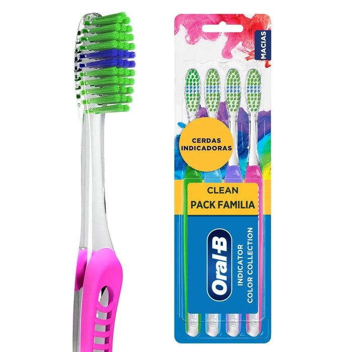 Escova de Dente Oral-B Clean Indicator 4 Unidades