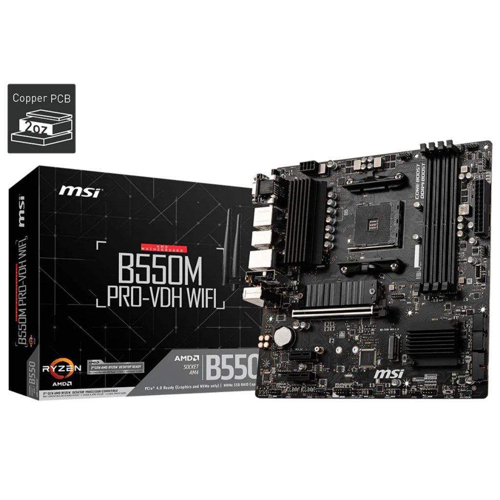 Placa-mãe MSI B550M PRO-VDH AM4 WiFi