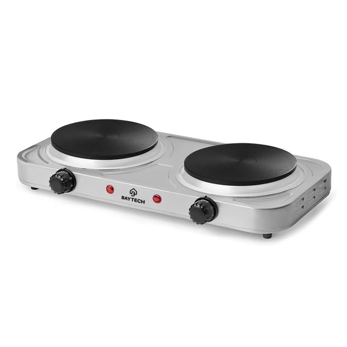 Fogareiro Elétrico Chapa 2 Bocas 127V 2000W Portátil Cooktop BAYTECH