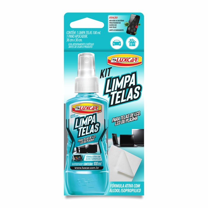 Kit Limpa Telas Luxcar 100ml + Pano Aplicador