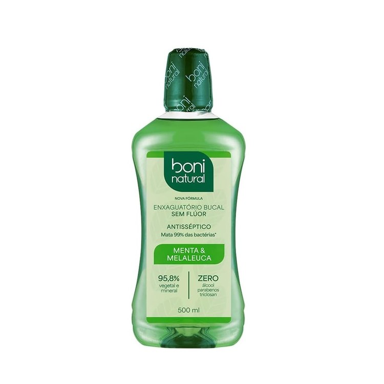 Enxaguante Bucal Boni Natural Menta e Melaleuca 500ml