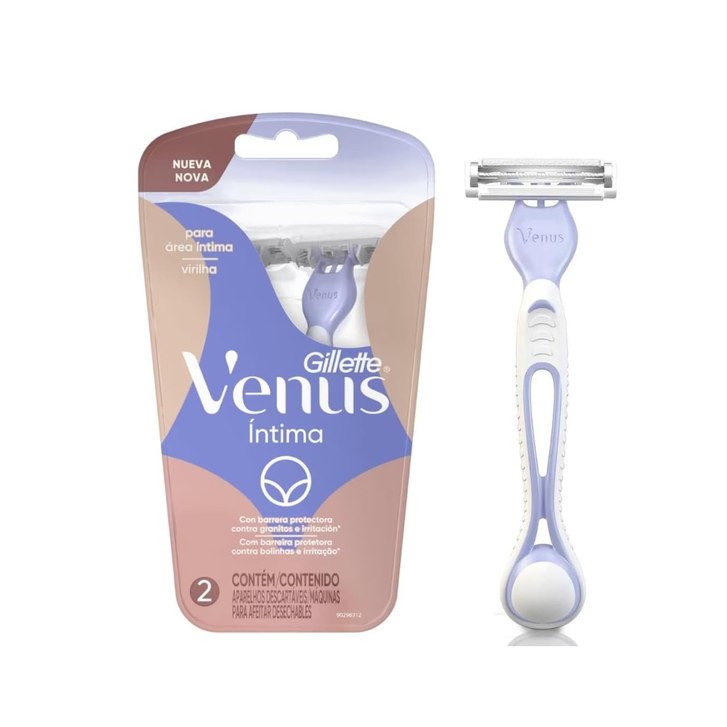 Aparelho de Depilação Descartável Gillette Venus Íntima 2 Unidades