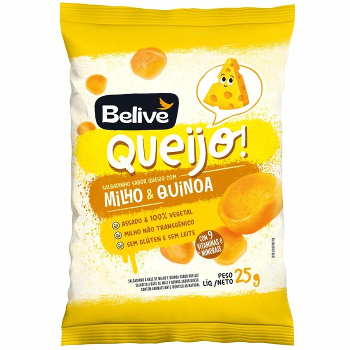 Salgadinho Kids sabor Queijo Sem Glúten Sem Leite Belive 25g