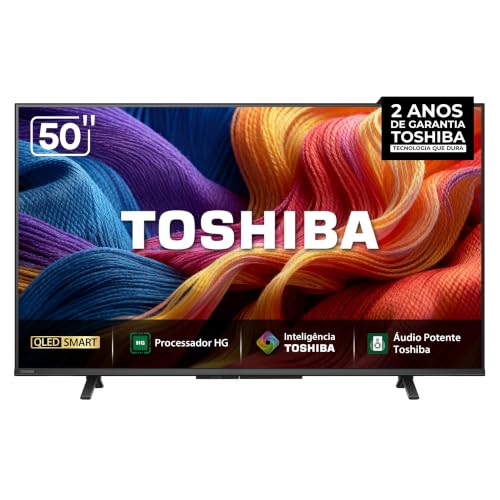 Toshiba Smart TV QLED FHD 50" Polegadas 50V45SS com Processador HG Inteligência Toshiba AI e Áudio Potente multicanal