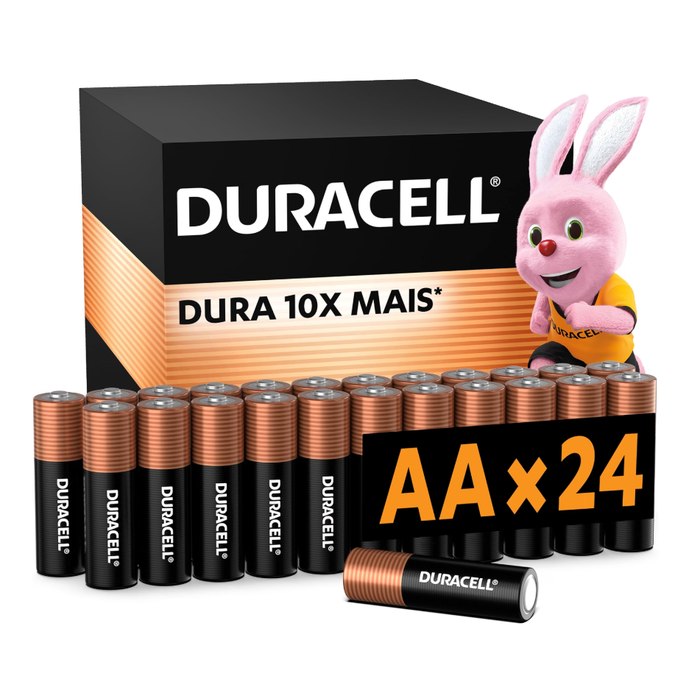 Duracell Pilhas Alcalinas AA Pequena Pack 24 Unidades