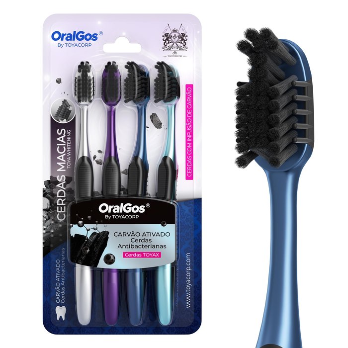 Escova de Dente Adulto OralGos 4 Unidades