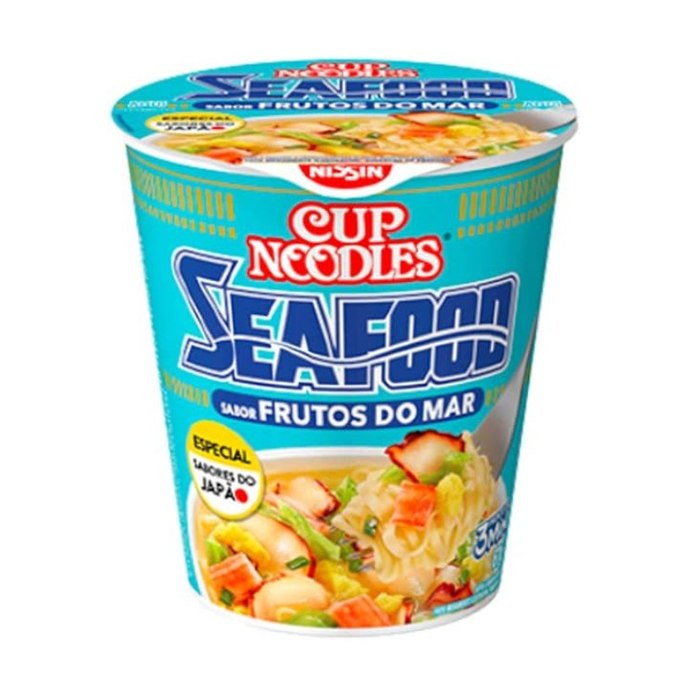 [3 UNIDADES] Cup Noodles Sabor Frutos Do Mar Nissin 65g