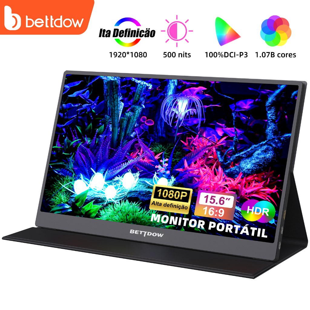 Monitor Portátil BETTDOW 15.6" Full HD IPS