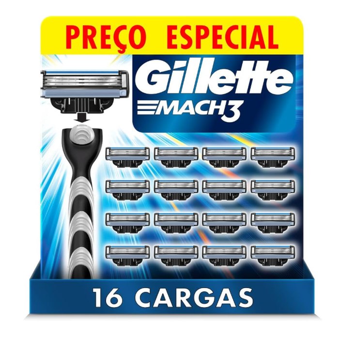 Gillette Mach3 - Refil Para Barbear, 16 Unidades