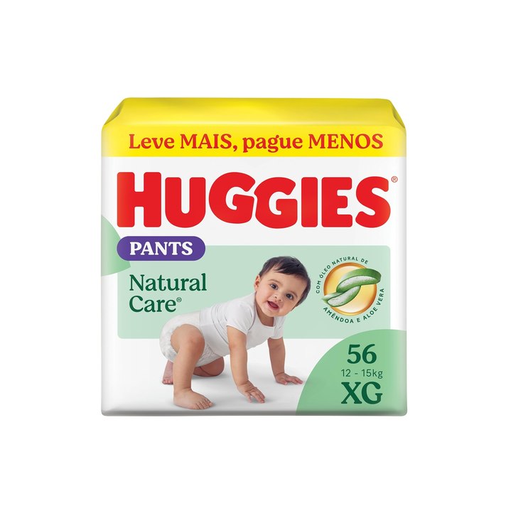 Fralda Huggies Pants Premium Natural Care XG 56 Un