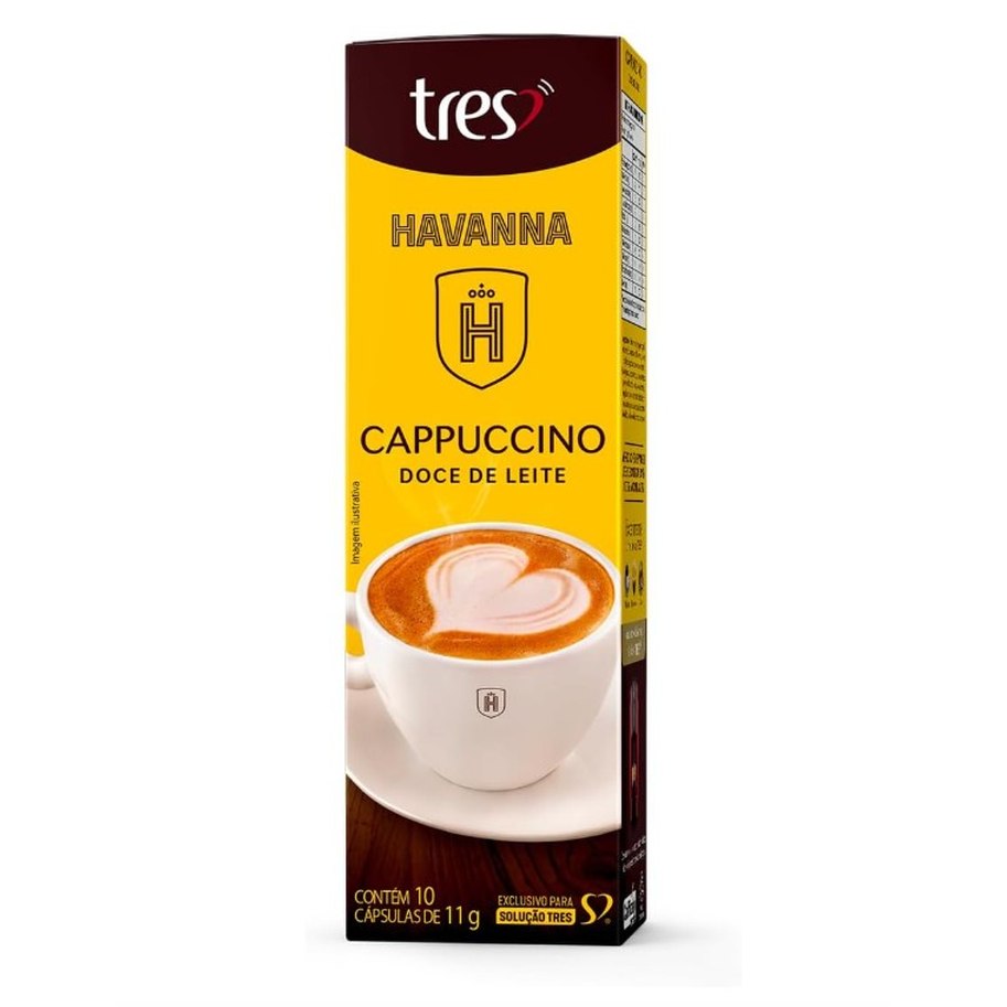 Capsula de Cappuccino Doce De Leite TRES 3 Corações 10 unid