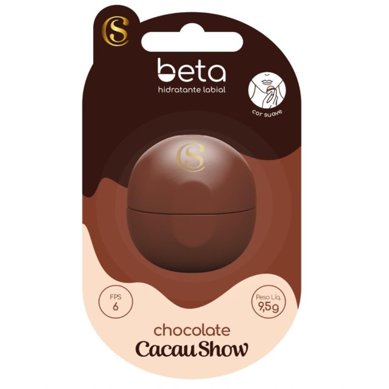 Beta Hidratante Labial com FPS6 - Chocolate Cacau Show 9,5g