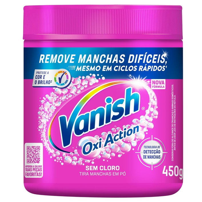 Tira Manchas em Pó Vanish Oxi Action Pink Refil 450g