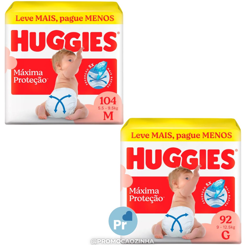 Fralda Huggies Supreme Care M e G (pacote grande!)