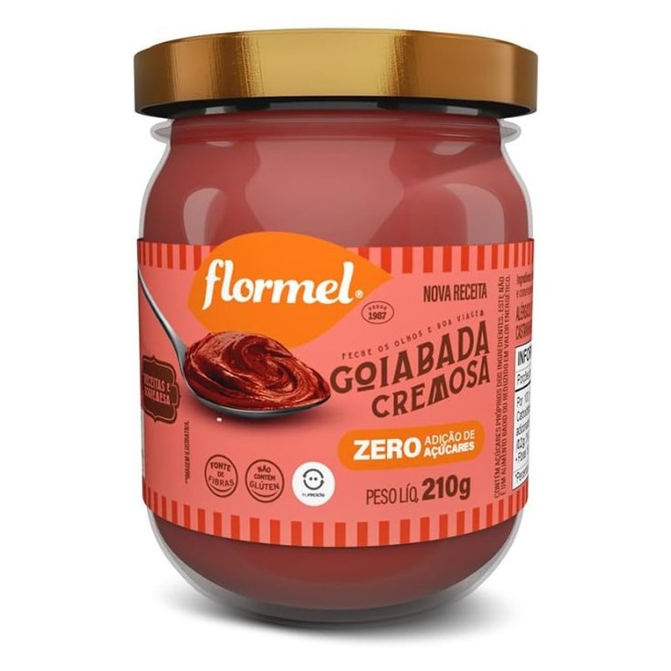 [5 UNIDADES] Goiabada Cremosa FLORMEL Zero Açúcar - 210g