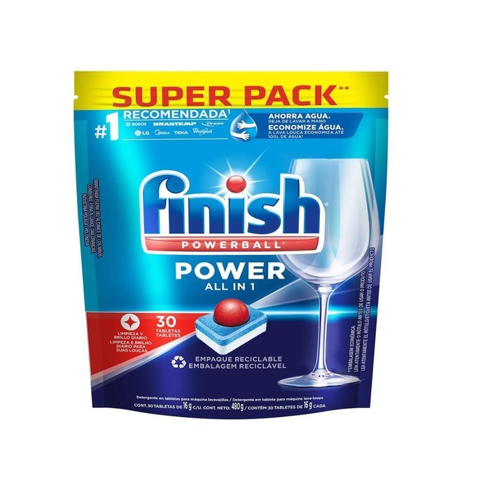 Detergente para Lava Louças em Tabletes Finish Powerball 30 unidades
