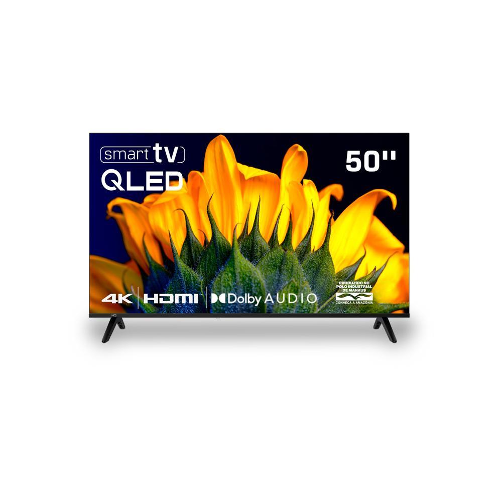 Smart TV HQ QLED 50 Polegadas HQ-QLED50SM 4K Wi-Fi Bluetooth, Dolby Audio, Apps, Netflix, YouTube e Prime Video, 3 HDMI.