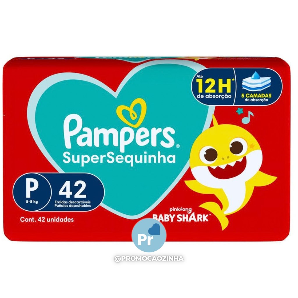 Fralda Pampers Supersequinha P com 42 Unidades