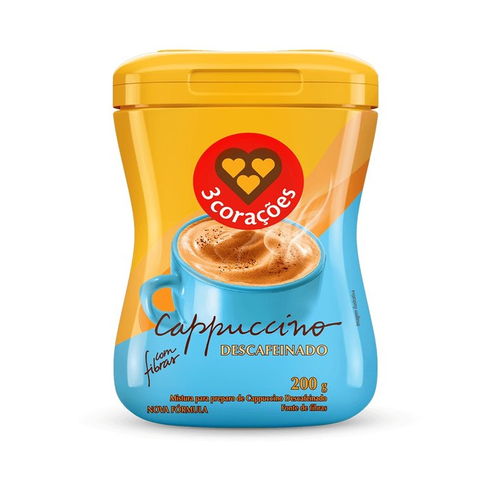 Cappuccino Descafeinado 3 Corações 200g