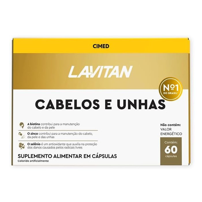 Multivitamínico Lavitan Cabelos E Unhas Com 60 Cápsulas