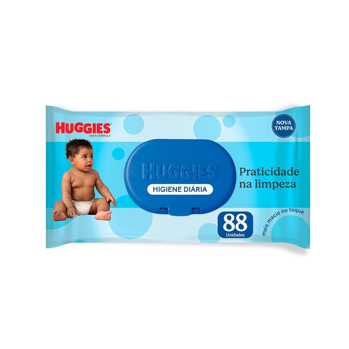 Lenços Umedecidos Huggies Higiene Diária Rendem 2x Mais 88 Un