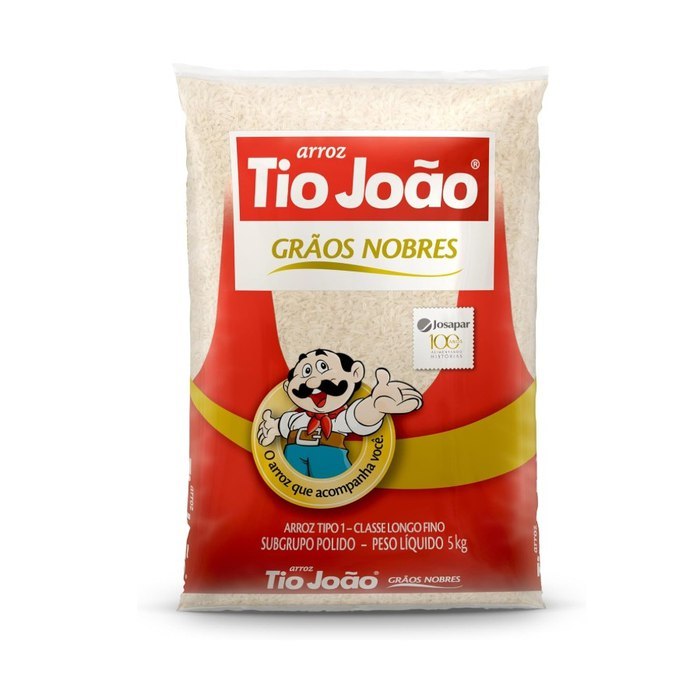 Arroz Branco Tio João Grãos Nobres 5Kg