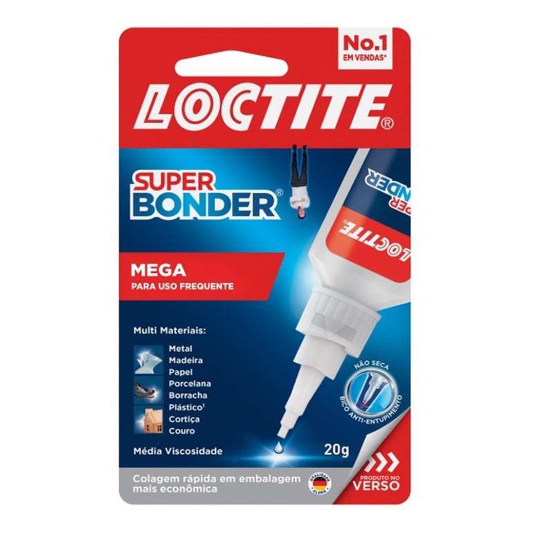 Loctite Super Bonder Mega, Adesivo Instantâneo 20g