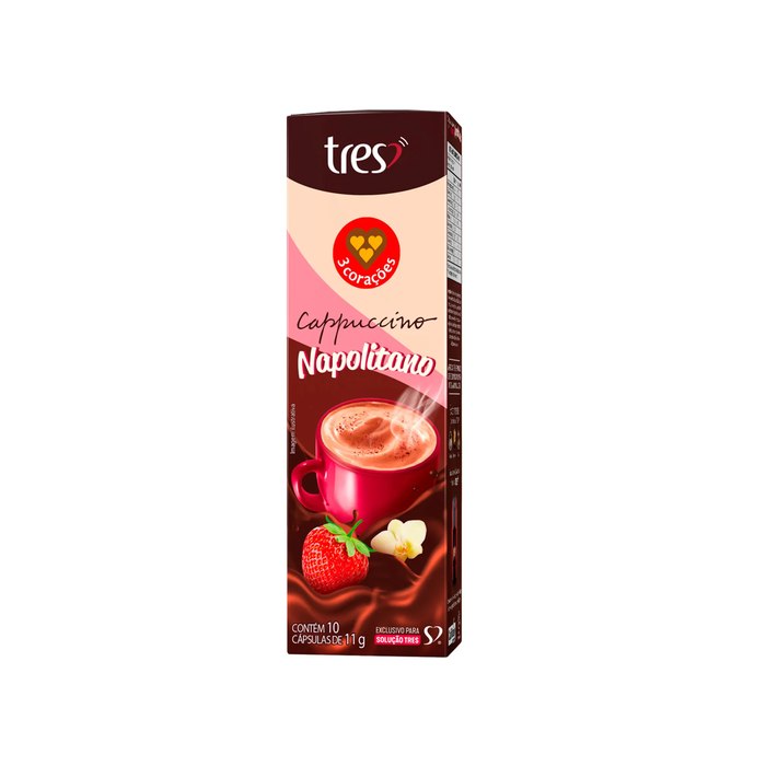 Capsula de Cappuccino Napolitano TRES 3 Corações 10 unid