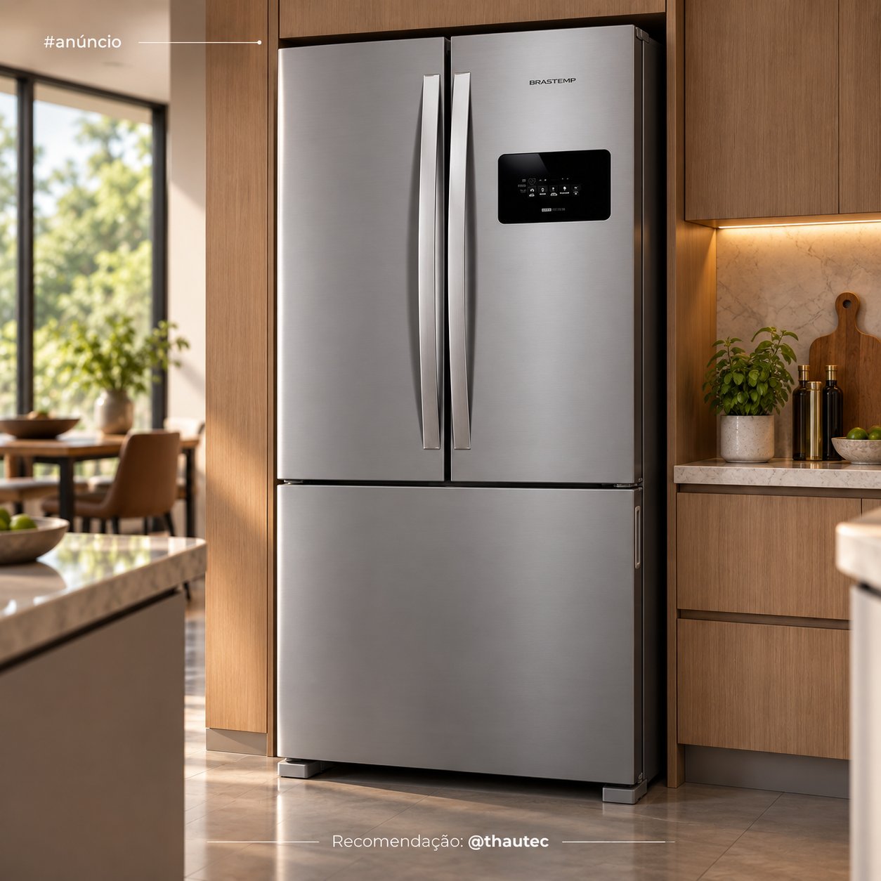 Geladeira 3 Portas Brastemp 559L Inverter/Inverse Inox (BRO85MK)