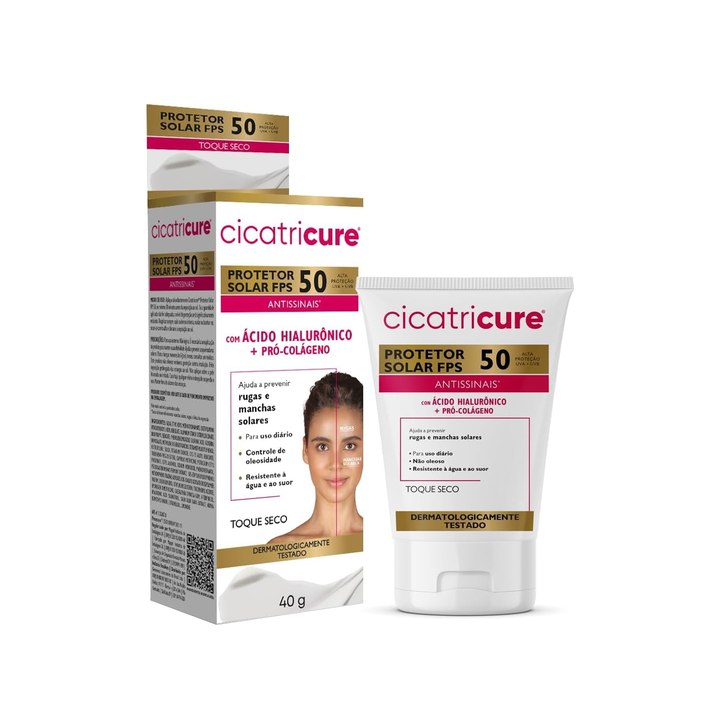 Protetor Solar Cicatricure Antissinais Efeito Matte FPS 50 40g