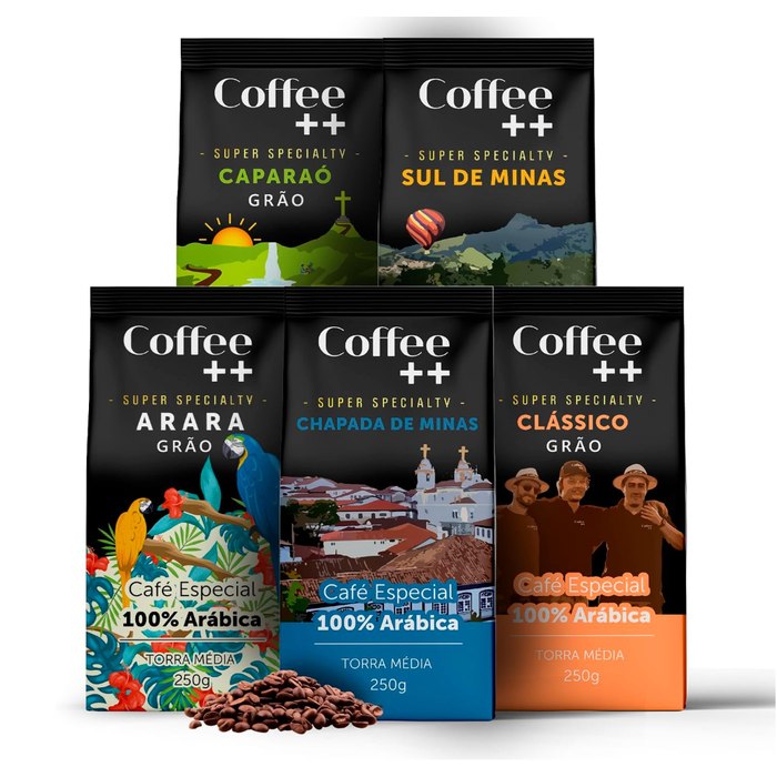 Kit 5 Pacotes Café Especial em Grãos Coffee (5x250g)