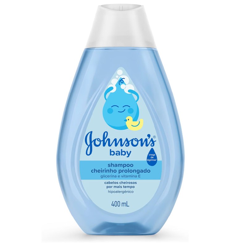 Johnson's Baby Shampoo Infantil Cheiro Prolongado, 400ml, Azul