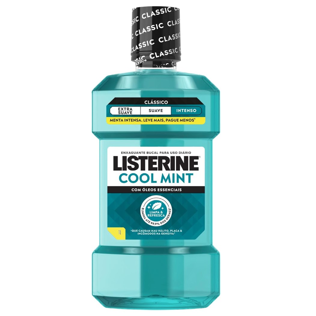 Enxaguante Bucal Cool Mint Listerine, Menta, 1L