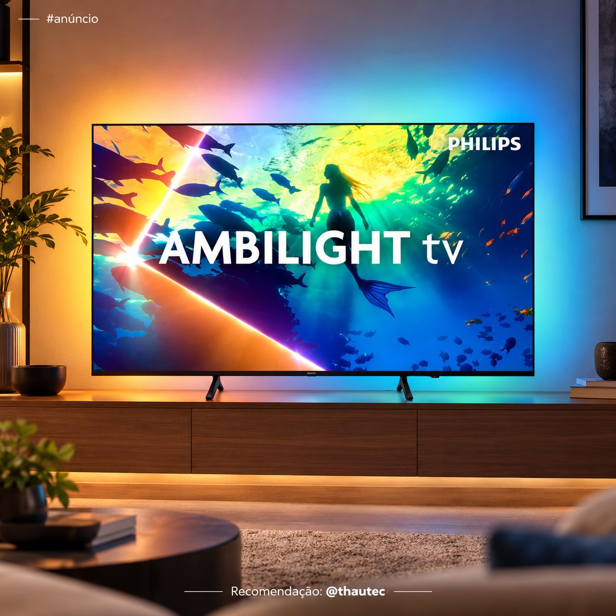 Smart Tv 65" 4k Philips Ambilight Titan os 20w Hdr10+