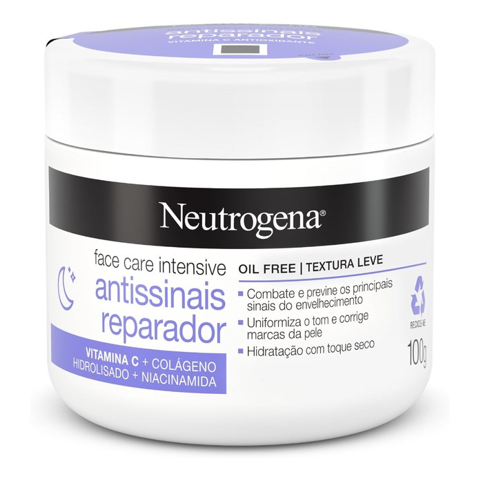 Creme Facial Hidratante Antissinais Neutrogena Face Care Intensive, 100g
