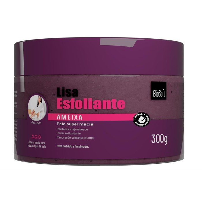 Esfoliante Corporal Soft Hair Biosoft Lisa 300G Ameixa