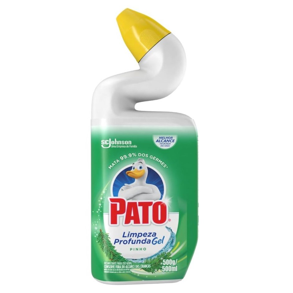 [2 UNIDADES] Pato Limpador Sanitário Gel Desinfetante Pinho Limpeza Profunda 500ml