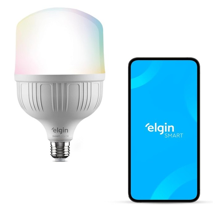 Lâmpada Inteligente Alta Potência 20W Elgin Color RGB Wifi